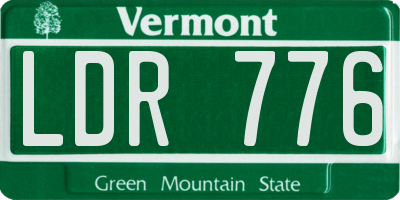 VT license plate LDR776