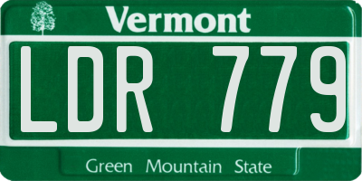 VT license plate LDR779