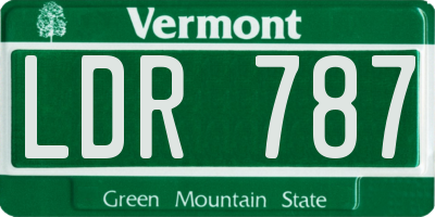 VT license plate LDR787