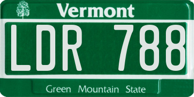 VT license plate LDR788