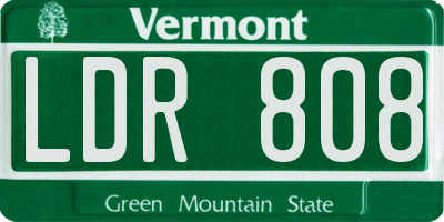 VT license plate LDR808