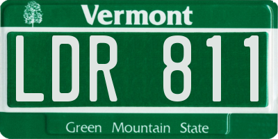 VT license plate LDR811