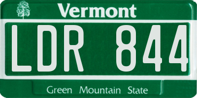 VT license plate LDR844