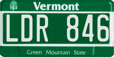 VT license plate LDR846