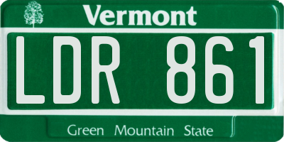 VT license plate LDR861
