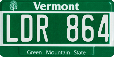VT license plate LDR864