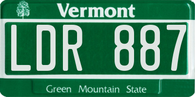 VT license plate LDR887