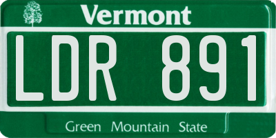 VT license plate LDR891