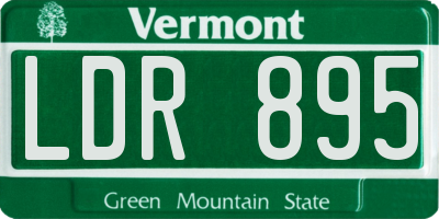 VT license plate LDR895
