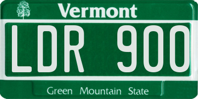 VT license plate LDR900