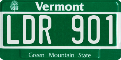 VT license plate LDR901