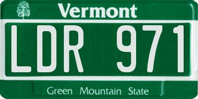 VT license plate LDR971