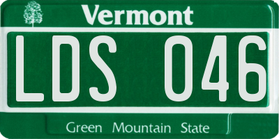 VT license plate LDS046