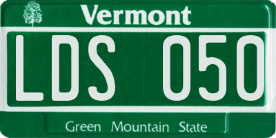 VT license plate LDS050