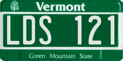 VT license plate LDS121