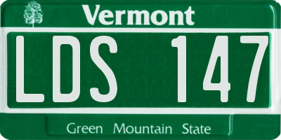 VT license plate LDS147