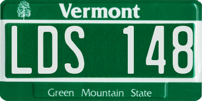 VT license plate LDS148