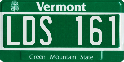 VT license plate LDS161