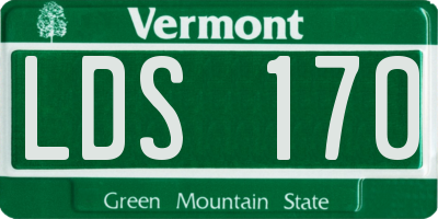 VT license plate LDS170