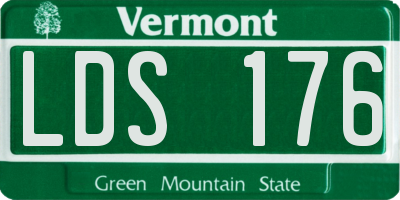 VT license plate LDS176