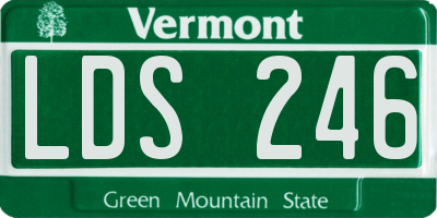 VT license plate LDS246