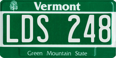 VT license plate LDS248