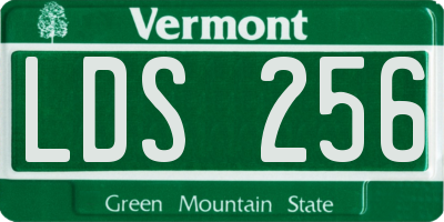 VT license plate LDS256
