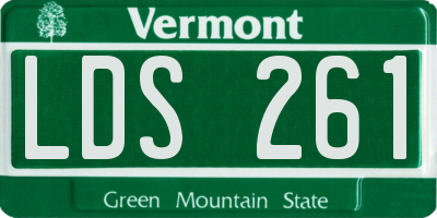 VT license plate LDS261