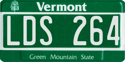 VT license plate LDS264