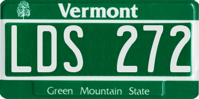 VT license plate LDS272
