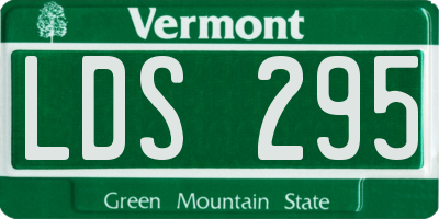 VT license plate LDS295