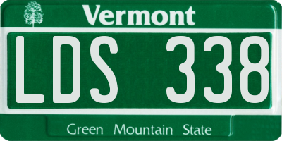 VT license plate LDS338