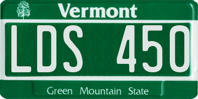 VT license plate LDS450