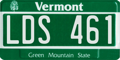 VT license plate LDS461