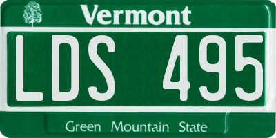 VT license plate LDS495