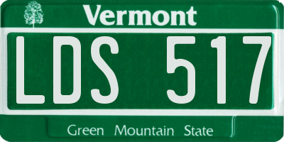 VT license plate LDS517