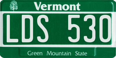 VT license plate LDS530