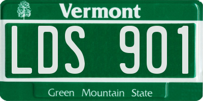VT license plate LDS901