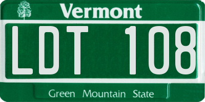 VT license plate LDT108