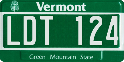 VT license plate LDT124