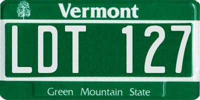 VT license plate LDT127