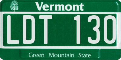 VT license plate LDT130