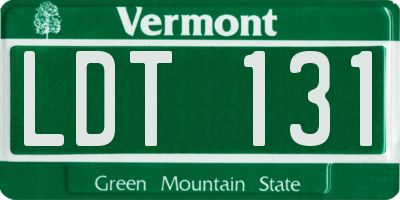 VT license plate LDT131