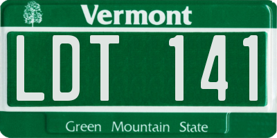 VT license plate LDT141