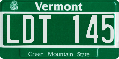 VT license plate LDT145