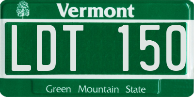 VT license plate LDT150