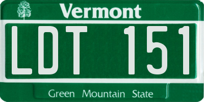 VT license plate LDT151