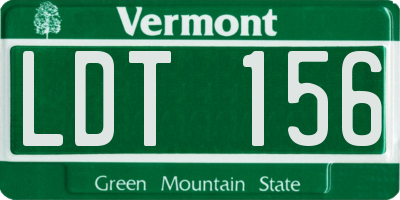 VT license plate LDT156