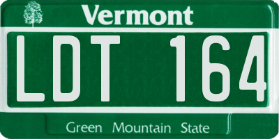 VT license plate LDT164
