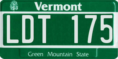 VT license plate LDT175